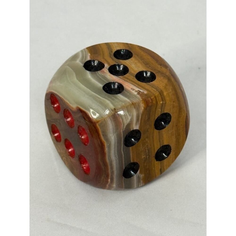 Single Onyx Large Dice Marble Paper Weight Office Decor Gift Idea 1.5"